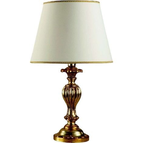 Lume In Legno Classico Argento Mecca Con Paralume 1 Luce Beccaccia