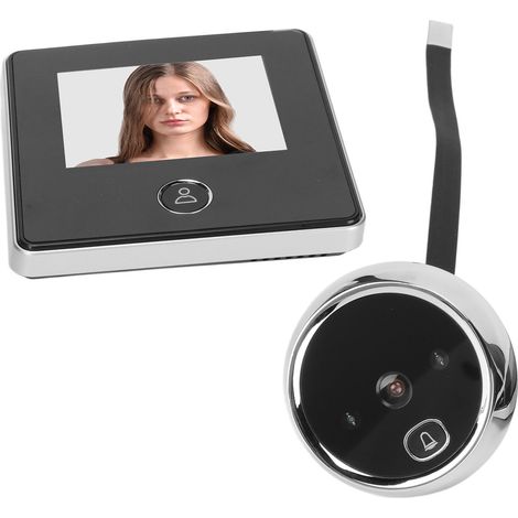 Visionneuse de Porte Intelligente 2.8 Pouces avec Caméra HD, Vision Nocturne Infrarouge pour Sécurité Maison/Hôtel