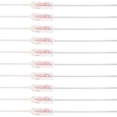 Lot de 10 fusibles thermiques 250V 10A 216°C - Protection contre les surchauffes - Compatible appareils électroménagers et industriels (1/5)