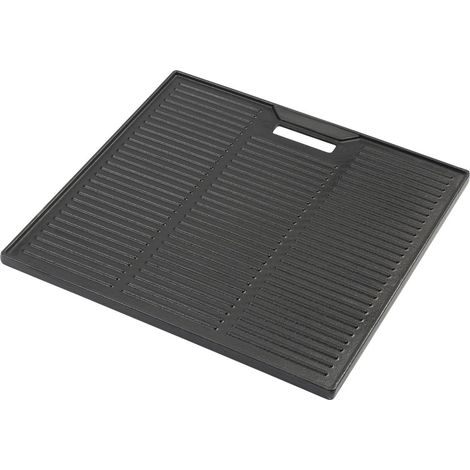Char-Broil – Plancha en fonte universelle pour barbecue à gaz – Dimensions 38 x 39 x 1 cm – Côté lisse et strié pour grillades parfaites