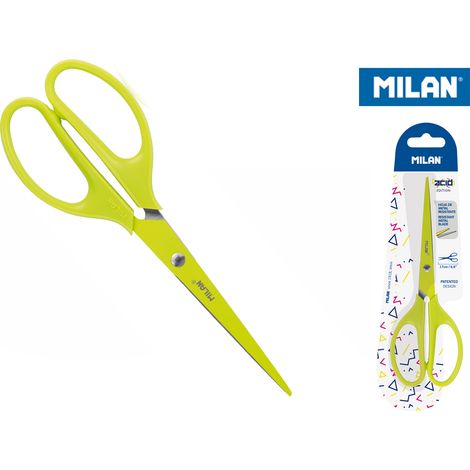 BLÍSTER TIJERAS DE OFICINA ACID AMARILLO 17 CM NUEVO MILAN BWM10425Y