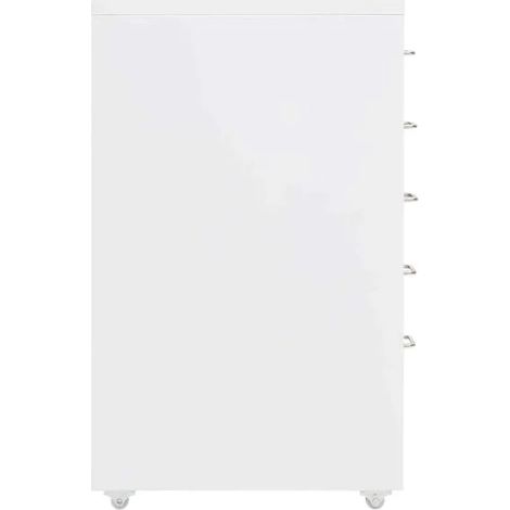 Caisson de Bureau en Métal Blanc - Meuble de Rangement avec 3 Tiroirs, 28 x 41 x 69 cm (1/5)