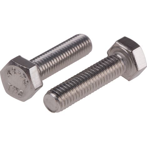 Vis à tête hexagonale, Acier Inoxydable A2 304 Brut, M5 x 20mm ( Prix pour Sachet de 100 )