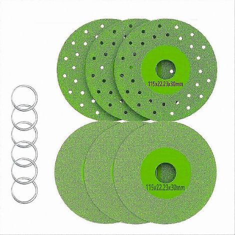 Lot de 6 disques de meulage diamantés de 4,5 pouces pour le traitement des dalles de pierre (1/5)
