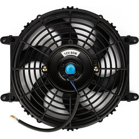 Ventilateur de refroidissement électrique universel - Ventilateur de radiateur 12 V - Pales de ventilateur moteur - 80W - Kit de montage (25,4 cm) (1/5)