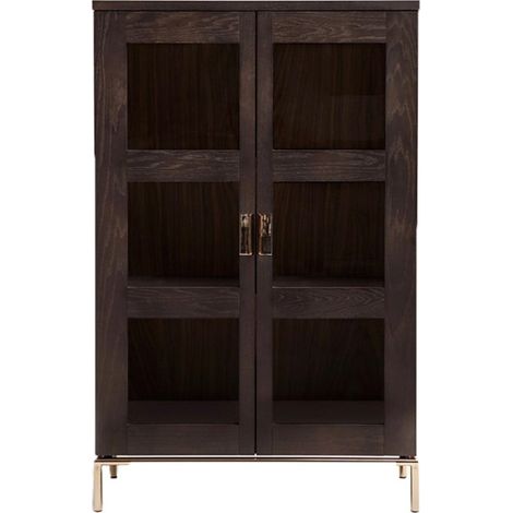 Vitrine Design 2 Portes "Pimlico" 148cm Charbon (1/5)