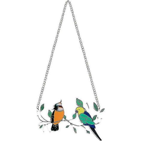 Vögel auf einem Draht, mehrfarbiger, bunter Vogel-Wandbehang aus Acryl, Fensterdekoration bd (1/3)
