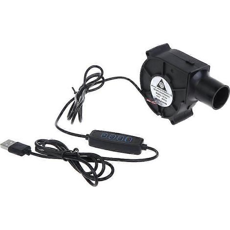 Ventilateur soufflant USB 5V avec variateur de vitesse 2500 tr/min, mode turbo, idéal pour la cuisson au barbecue. (1/4)
