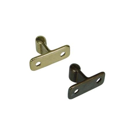 INCONTRO A LEGNO PER PINZA FERMAPORTA- - mm.35x23x14h. in ottone lucido - 10 pezzi