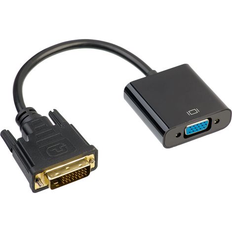 Convertitore VGA DVI 24+1 pin Akyga AK-AD-50 adattatore F/M per monitor con cavo da 15 cm