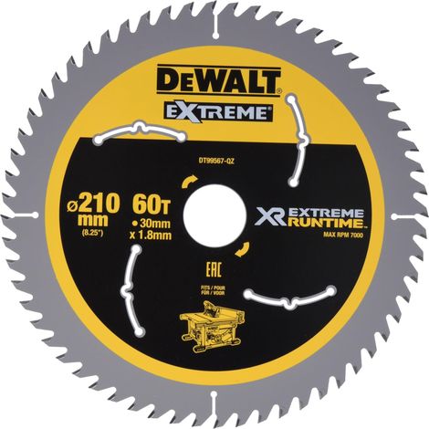 DeWALT Accessori - Disco da taglio per sega per legno 210x30 mm, 60 denti DT99567