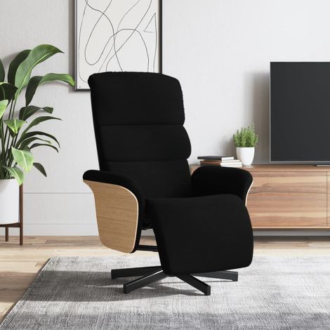 Relaxsessel mit Fußteil Schwarz Stoff (1/5)