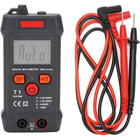 Multimètre numérique LCD T1 600V, testeur électrique universel portable avec éclairage haute luminosité pour révision d'alimentation électrique (1/5)