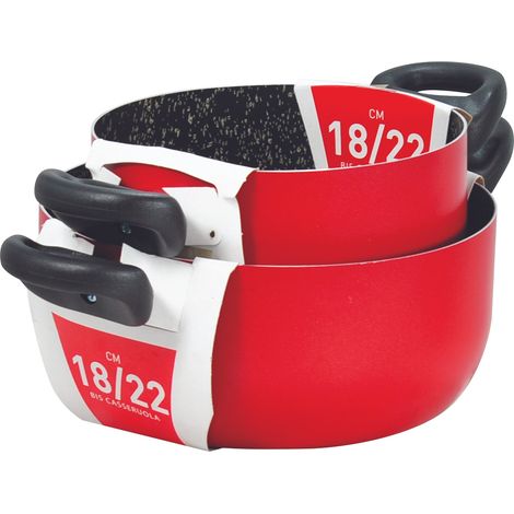 MAURY'S JULIEN SET BIS DI CASSERUOLE 18 + 22 CM ANTIADERENTI (1/2)