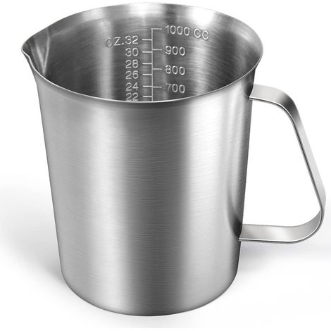 Petite tasse à mesurer en acier Inoxydable,Cuisine,1000 ml (1/4)