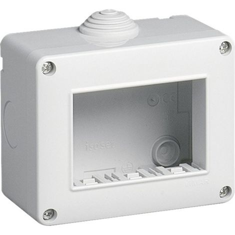 Custodia idrobox per esterno a 3 posti compatibile con vimar plana cassetta per interruttori ip40 (1/2)