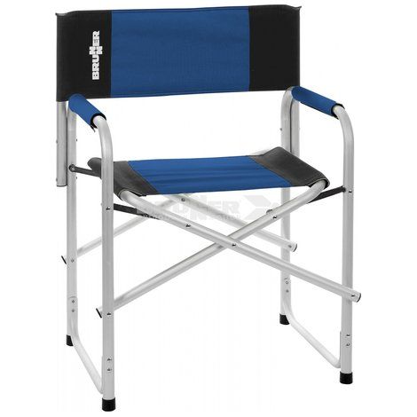 Brunner Sedia Regista Bravura Pieghevole Alluminio Nero/Blu