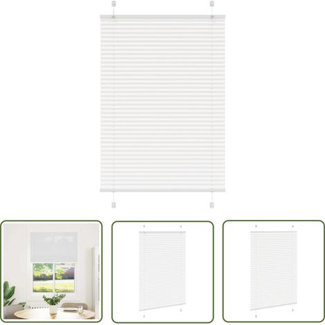 vidaXL Plissee Weiß 100x150 cm Stoffbreite 99,4 cm Polyester (1/5)