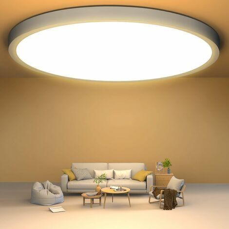 Plafonnier LED, 24W Plafonnier Lampe Etanche 3000K Moderne Rond Luminaire Plafonnier 1600LM Plafonnier LED Salon, Chambre, Cuisine, Balcon, Couloir, Salle de Bain [Classe énergétique E] (1/5)