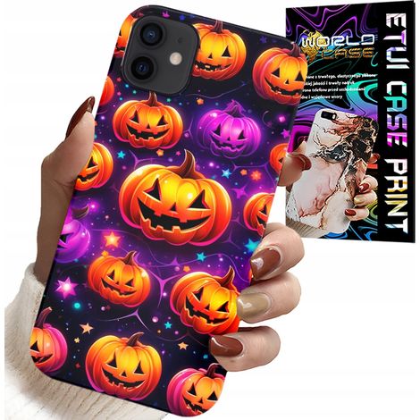 Hülle für iPhone 12 mini – Halloween, Salem, gruselige Kürbisse, Muster (1/5)