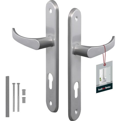 Kotarbau – Garniture de porte en aluminium 72 mm – Cuivre – Montage universel gauche/droite – Pour cylindre profilé – Installation facile