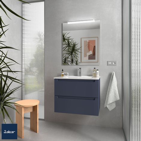 Salgar Schrank wandhängend MONTERREY 700 2 Metallauszug mit Softeinzug NIGHT BLUE 697 x 540 x 450 mm (1/3)