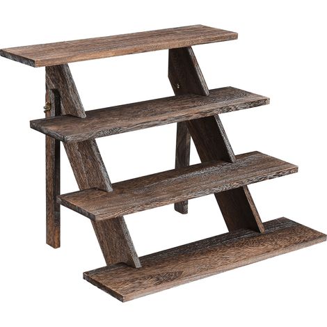 Présentoir à cupcakes en bois, rehausseur rustique en bois pour objets de collection décoratifs