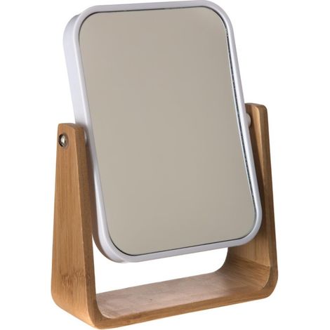Miroir à Poser "Natureo" 22cm Naturel & Blanc (1/2)