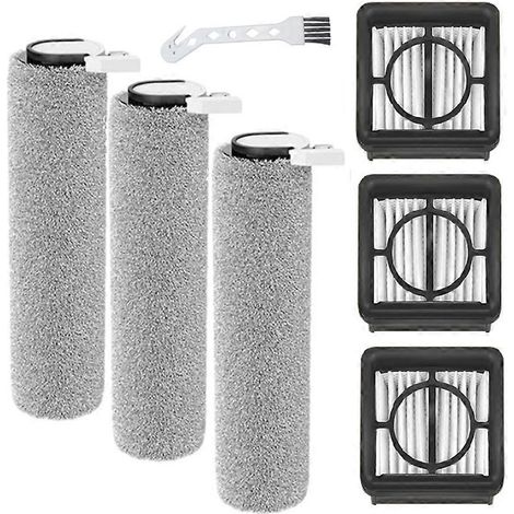 Lot de 7 pièces pour aspirateur eau et poussière Xiaomi Truclean W20 / 2C / 4C / 2 Lite : brosse rotative et filtre HEPA de rechange (1/5)