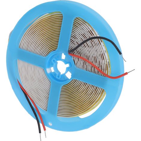 Flexibler LED-COB-Lichtstreifen, 12 V, selbstklebend, Farbwiedergabeindex (CRI) 90, flexibel, gleichmäßige Ausleuchtung, 110 lm, 5 m, 6000 K, weißes Licht (1/5)