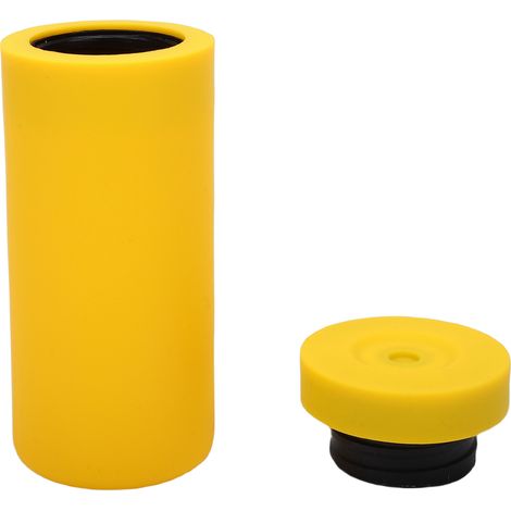 Distributeur de savon à vaisselle en Silicone, bouteille à presser, utilisation polyvalente pour la cuisine et la salle de bains, jaune. (1/5)