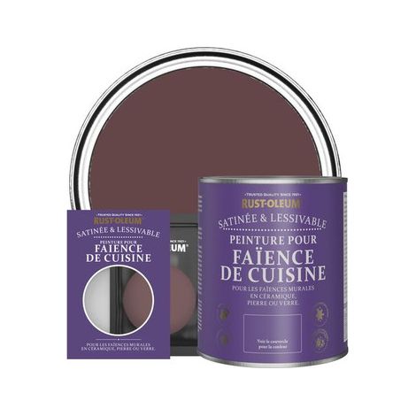 Peinture pour Faïence de Cuisine, Finition Satinée - Mûre (1/3)