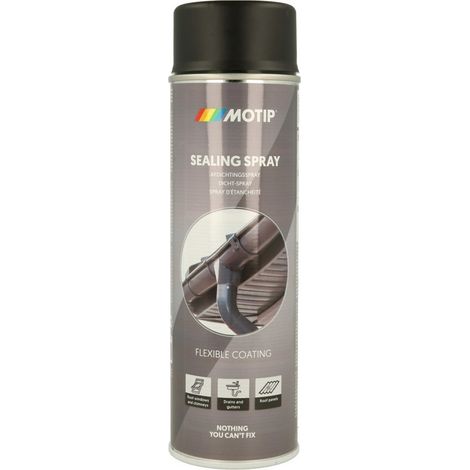 Motip Dachrinnen-, Schornstein- und Dachdichtungsspray aus Gummi, 500 ml, Schwarz (1/3)