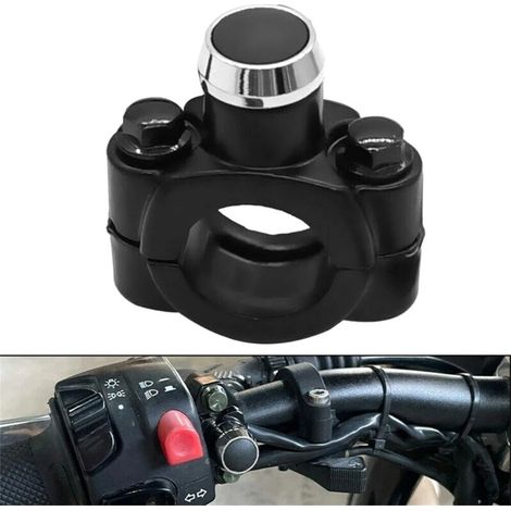 Motorcycle modification switch, made of aluminum alloy with plug, on/off, horn, headlight, automatic reset power switch (1/2)