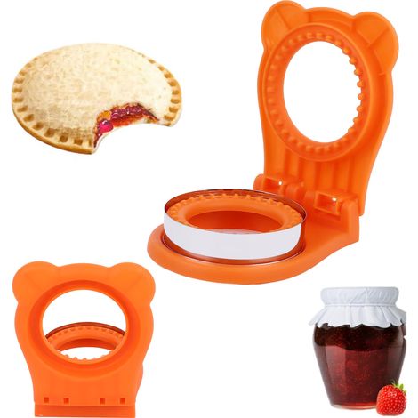 Runder Ausstecher mit Handschutz, Backwerkzeug aus Edelstahl für Kuchen, Kekse, Toast, gefüllte Teigtaschen, Brotformen, Orangen. (1/5)