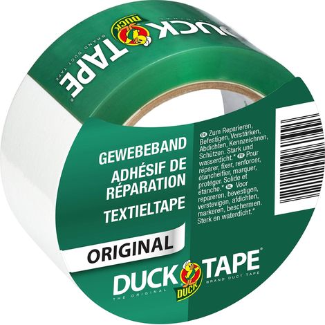 Duck tape 106 – 05 Original nastro di tessuto per riparare, legare e fissare, 50 mm x 25 m, Bianco (1/4)