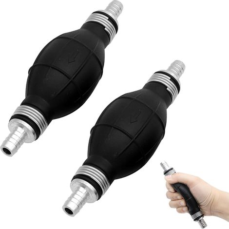 2 Pièces Amorceur Essence/Diesel 10mm, Poire Amorcage Gasoil En Caoutchouc, Pompe Manuelle Carburant Pour Transfert, Eau Et Liquides Automobile/Jardin (1/5)