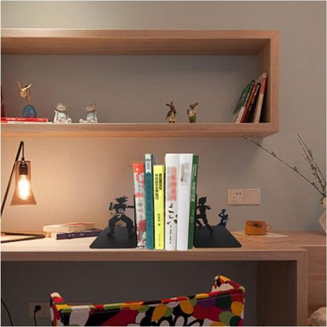 1 paire serre-livres Divers accessoire de portail, en métal massif, finition peinture électrostatique, pour bibliothèque, bureau ou étagère (1/4)