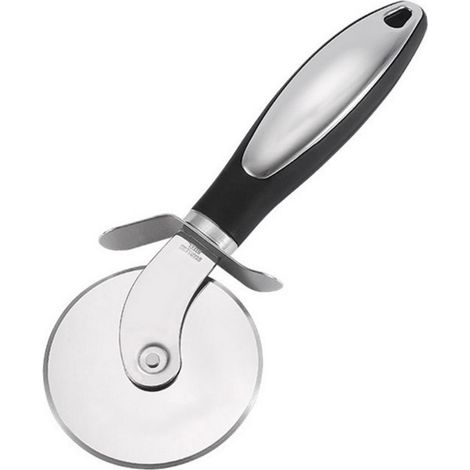 Lot de 2 coupe-pizzas en acier inoxydable avec manche miroir, avec boîte blanche (1/5)