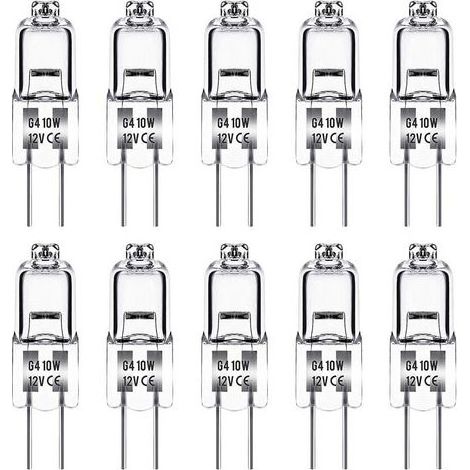 Ampoule Halogène G4 - Karteo - 12V 10W - Blanc Chaud 3000K, Dimmable, Lot de 10 (1/5)