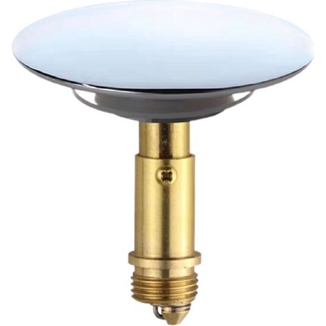 Bouchon de vidange de lavabo de salle de bain en métal chromé de 66 mm, bouchon de vidange de remplacement pour lavabo de salle de bain, bouchon à ressort pour lavabo clik-clak