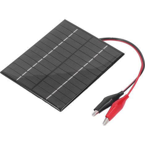 Panneau solaire 2W 12V à haut rendement de conversion, résistant au vent, en polysilicium, pour lampes et radios. (1/5)