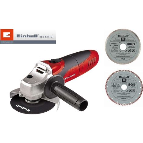 Smerigliatrice angolare/Flex 115mm 850W + 2 Dischi diamantati Einhell - TC-AG 125 Kit