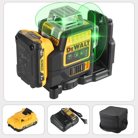 DEWALT DW089LG Livella Laser 3D Verde 12V 3x360° Autolivellante - Kit Completo con Batteria