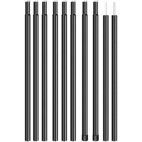Poteaux de support pour rideaux de soleil Poteaux de support pour toile pliante, fournitures d'ombrage extérieures poteaux en métal pour tentes de plage, auvents, bâches de pare-soleil (1/5)