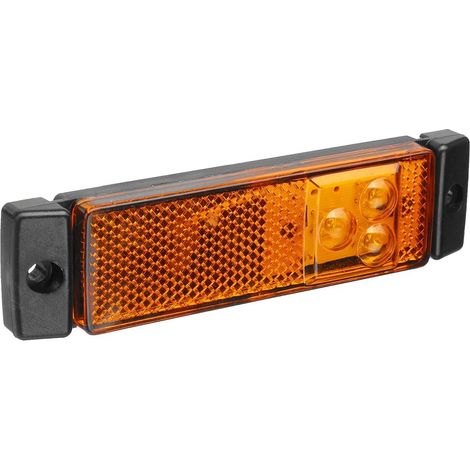 3 LED-Längspositionsanzeigen mit orange/gelb/rot/weiß leuchtenden Reflektoren für den Rückstand des Wagens