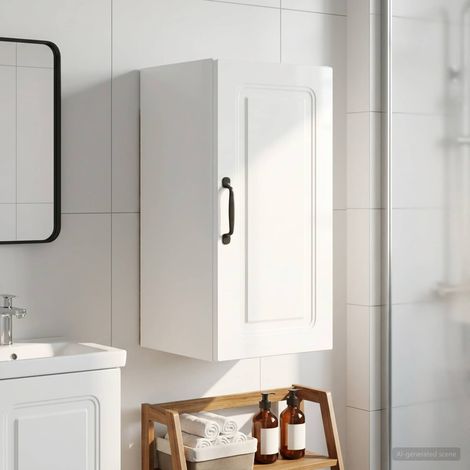 vidaXL Armario de pared para baño UTRECHT Blanco Brillante (1/5)