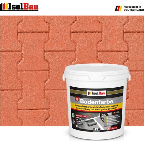 Bodenfarbe Betonfarbe Ziegelrot 20 kg Bodenbeschichtung Fußbodenfarbe RAL Farbe (1/5)