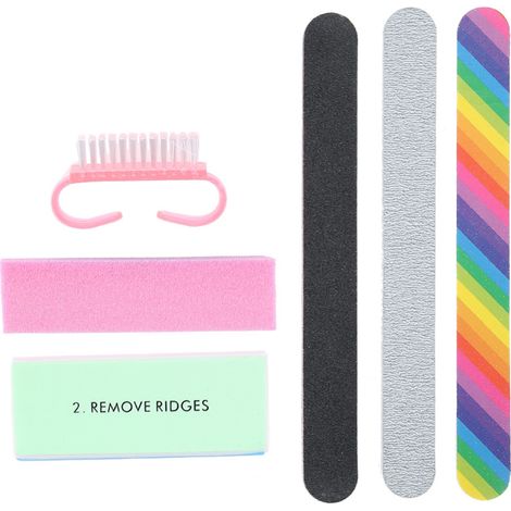 Lot 6 limes à ongles professionnelles, kit de soin des ongles, blocs polissoirs pour manucure et pédicure (1/5)