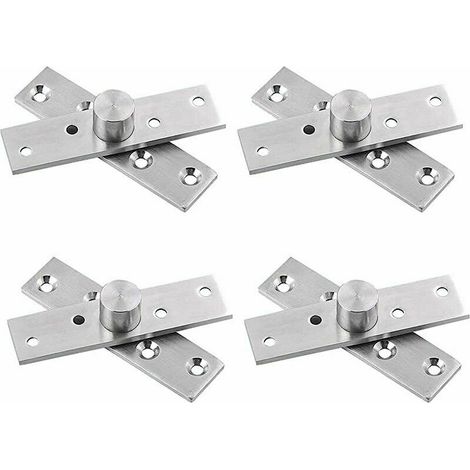 royaluxe- Charnières Pivot Porte à Rotation Cachée de 360 Degrés 4 PCS Pivot Hinge for Door Charnière de Porte Supérieure Inférieure en Bois à Charnière en Acier Inoxydable épaissies pour Armoire Fenê (1/3)